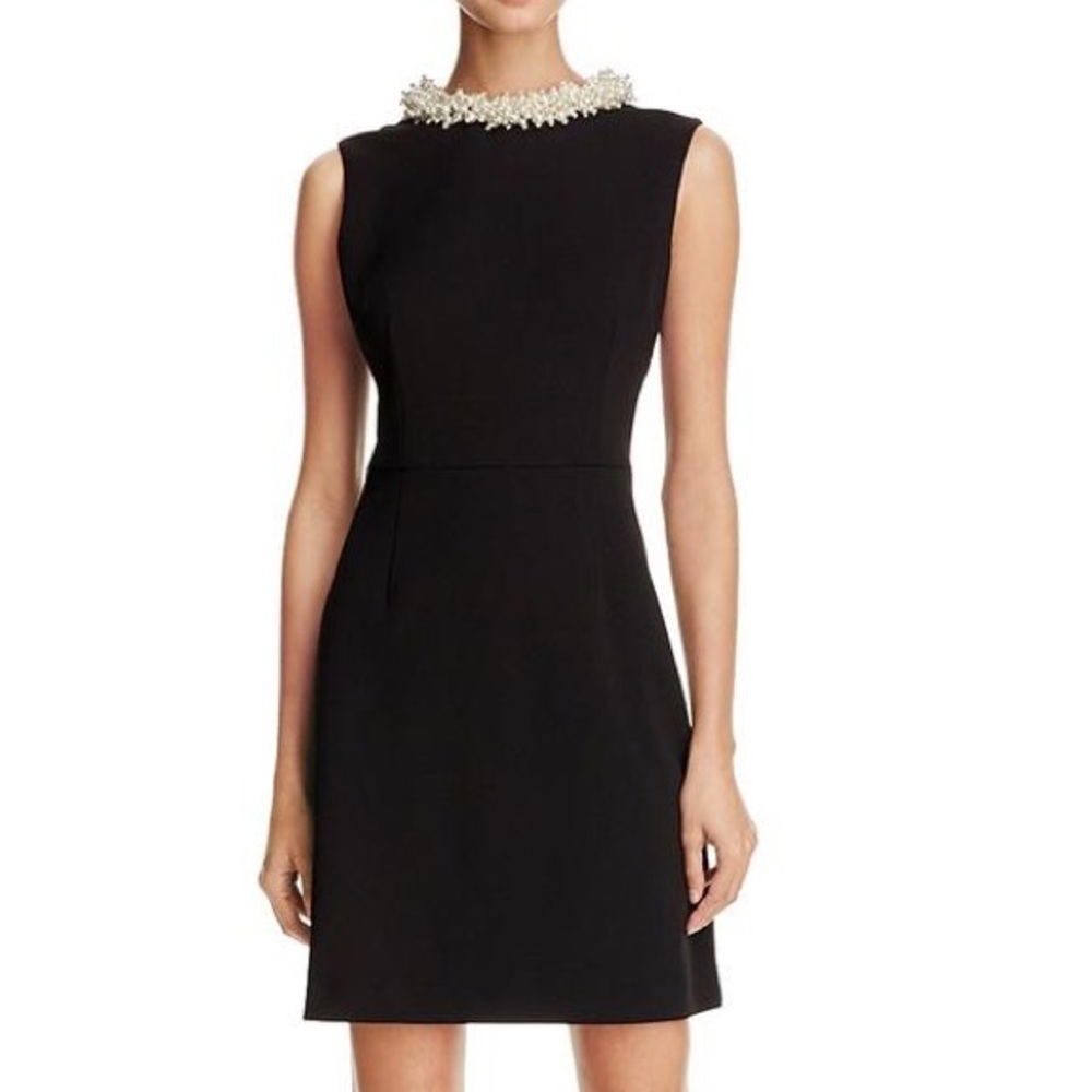 Betsey Johnson Pearl Neckline Black Dress 4
